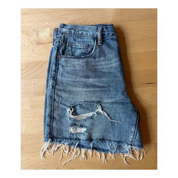 Blank nyc distressed denim high rise jean shorts Sz 28 - Picture 1 of 9